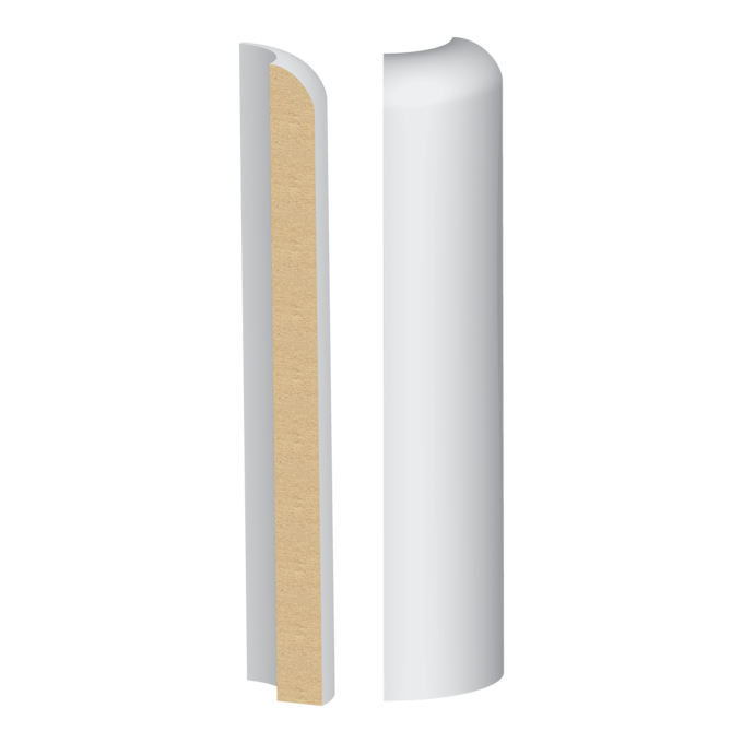 Bullnose Corner MDF Bullnose Base 9/16&quot; x 7-1/4&quot;
