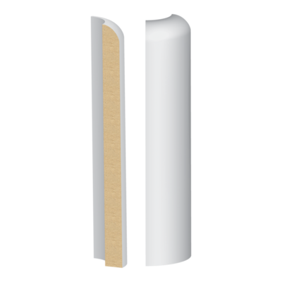 Bullnose Corner MDF Bullnose Base 9/16&quot; x 7-1/4&quot;