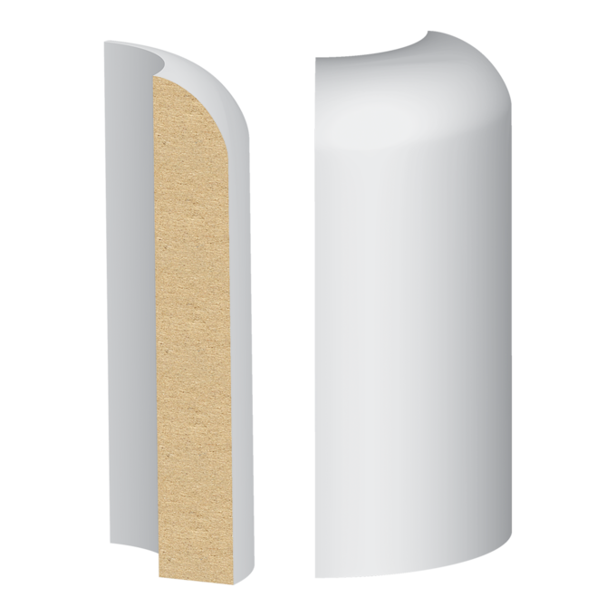 Bullnose Corner MDF Bullnose Base 9/16 x 3-1/2&quot;
