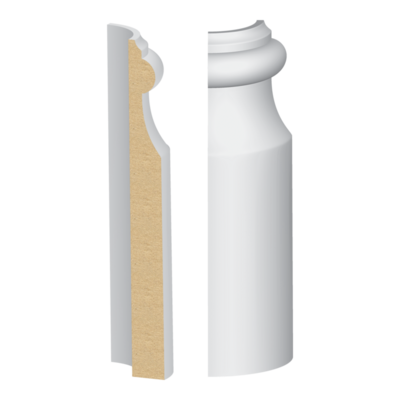 Bullnose Corner MDF Classic Beaded 9/16&quot; x 5-7/16&quot;