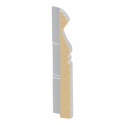 Bullnose Corner MDF Cape Cod Base 9/16 x 5-1/4&quot;