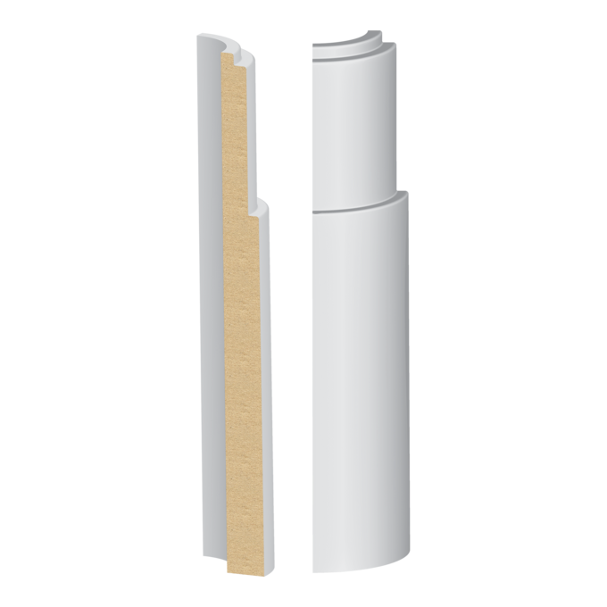 Bullnose Corner MDF Meridian Base 5/8 x 7-1/4&quot;