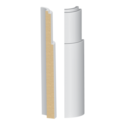 Bullnose Corner MDF Meridian Base 5/8 x 7-1/4&quot;