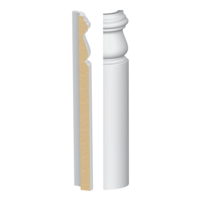 Bullnose Corner MDF Monterey Base 9/16 x 9-1/4&quot;