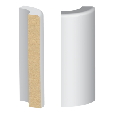 Bullnose Corner MDF RE Base 7/16 x 3 1/2&quot;