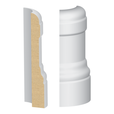 Bullnose Corner MDF Solano Base 9/16 x 4-1/4&quot;