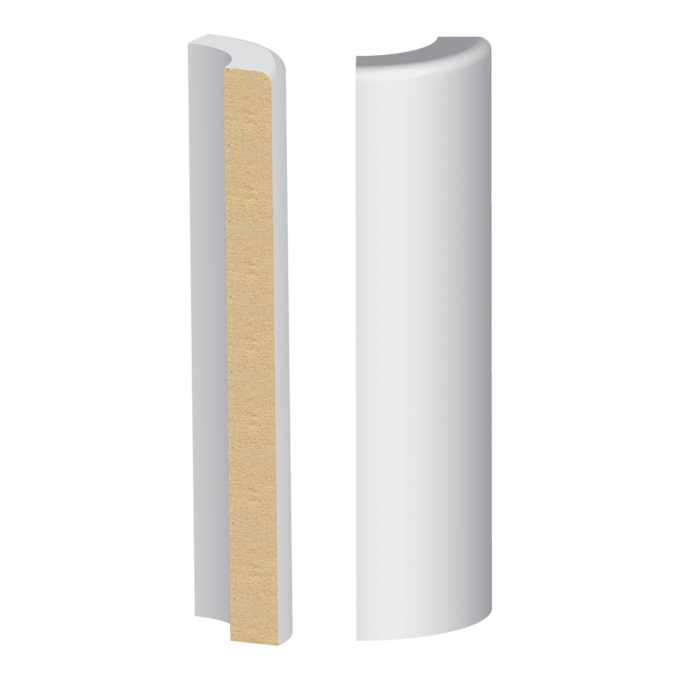 Bullnose Corner MDF RE Base 1/2 x 5 1/2&quot;