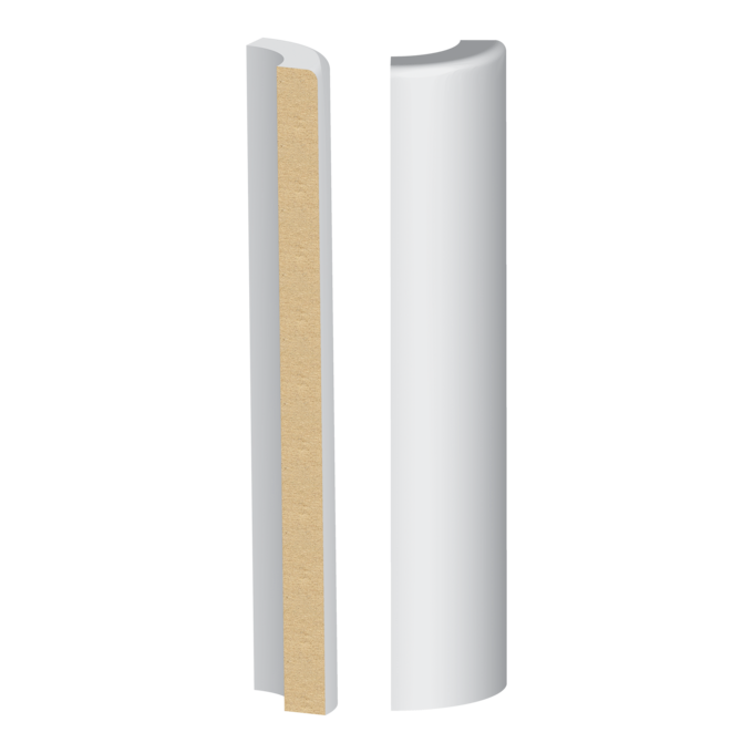 Bullnose Corner MDF RE Base 1/2 x 7 1/2&quot;