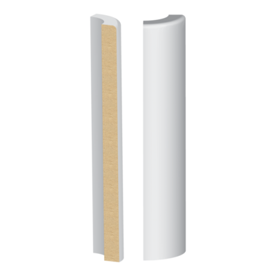 Bullnose Corner MDF RE Base 1/2 x 7 1/2&quot;
