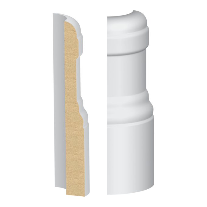 Bullnose Corner MDF Solano Base 9/16 x 5-1/4&quot;