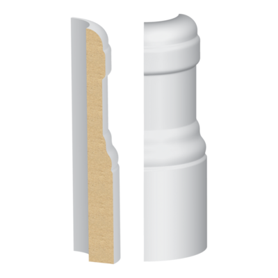 Bullnose Corner MDF Solano Base 9/16 x 5-1/4&quot;