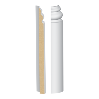 Bullnose Corner MDF Santa Fe Base 9/16 x 9-1/4&quot;