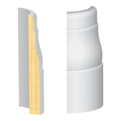 Bullnose Corner FJ Pine Colonial 356 Base 7/16&quot; x 3-1/4&quot;