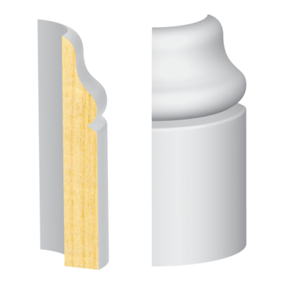 Bullnose Corner FJ Pine Montecito Base  9/16&quot; x 3-1/4&quot;