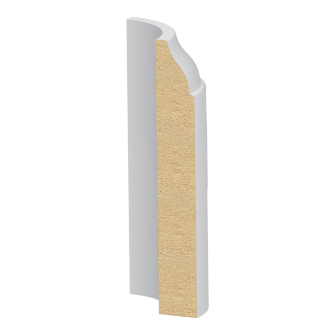 Bullnose Corner Coronado MDF Baseboard 1/2&quot; x 3-1/4&quot;