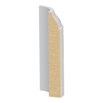 Bullnose Corner Coronado MDF Baseboard 1/2&quot; x 3-1/4&quot;