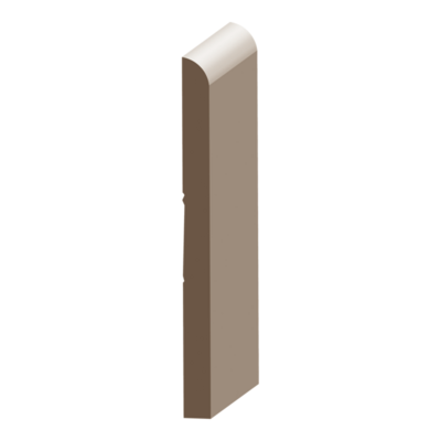 Flex Bullnose Baseboard 9/16&quot; x 7-1/4&quot; to match MDF