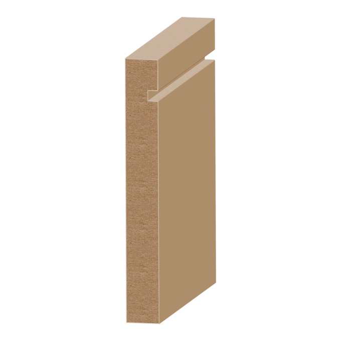 Flex S4S Notched Modern Baseboard 9/16&quot; x 4-1/2&quot; to match MDF