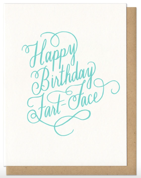 Frog &amp; Toad Fart-Face Birthday Card