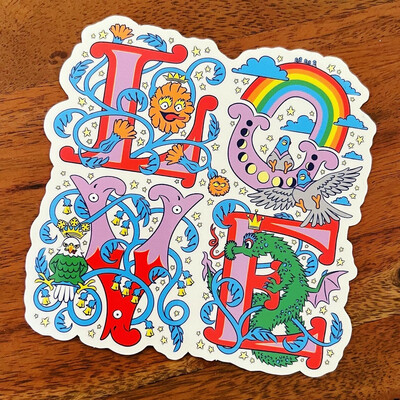 PGS Illuminated Mascot Love Sticker PGS Illuminated Mascot Love Sticker