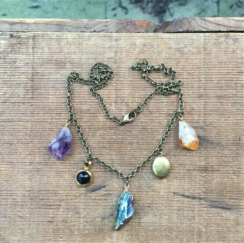 amulet neck.