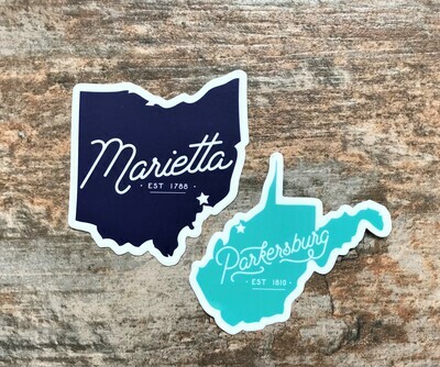 Marietta or Parkersburg Sticker
