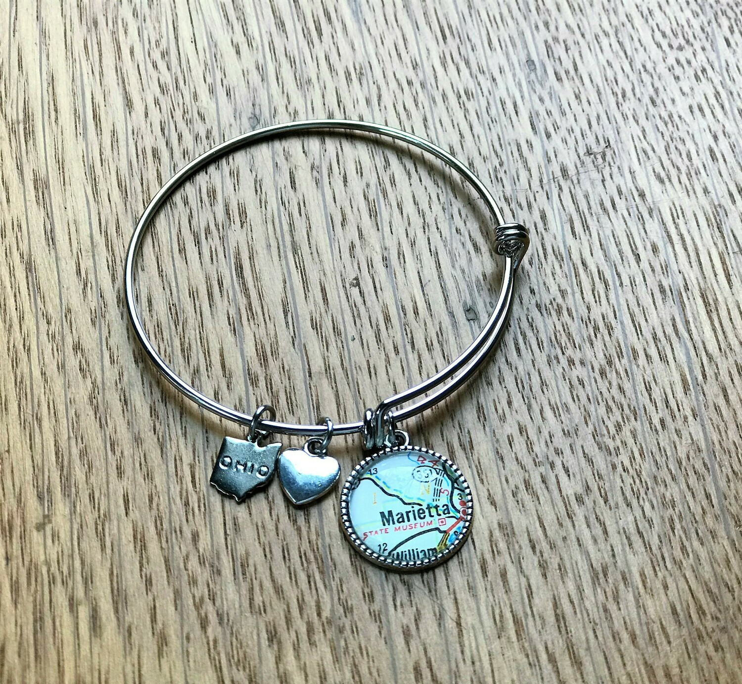 Marietta map bracelet