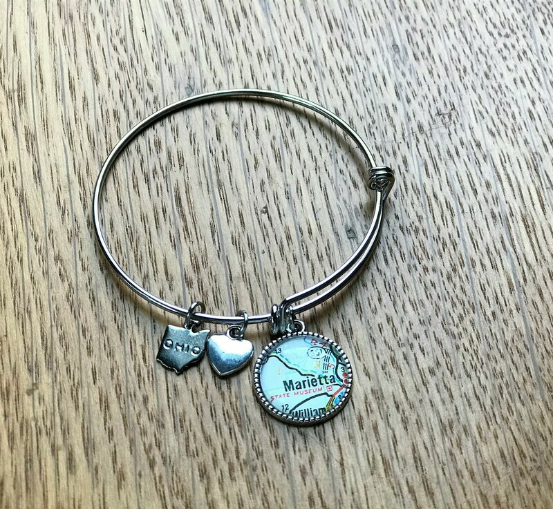 Marietta map bracelet