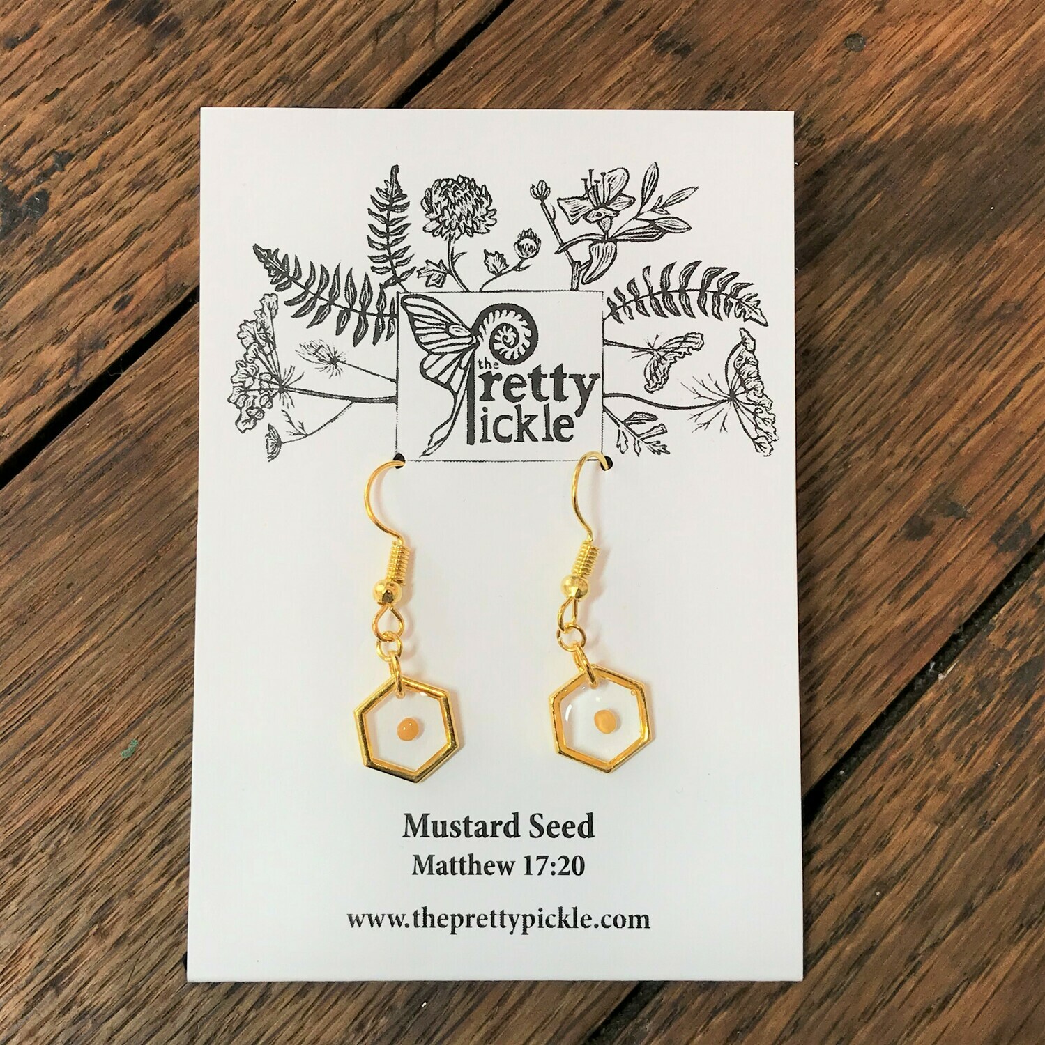 Hex. Mustard Seed Earrings Hex. Mustard Seed Earrings