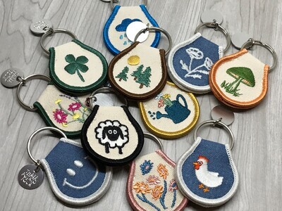 Embroidered Patch Key Chains