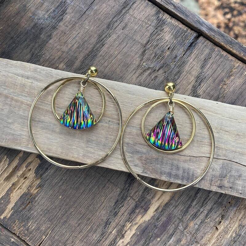 Rainbow Triangle Hoops