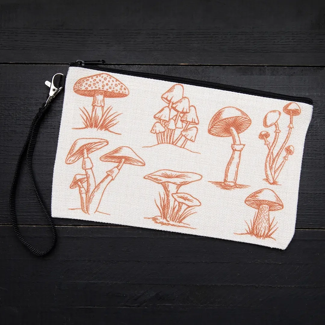 Mushroom Zipper Pouch