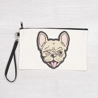 frenchie zipper pouch