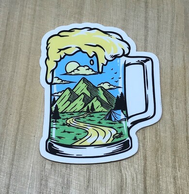 mountain beer sticker