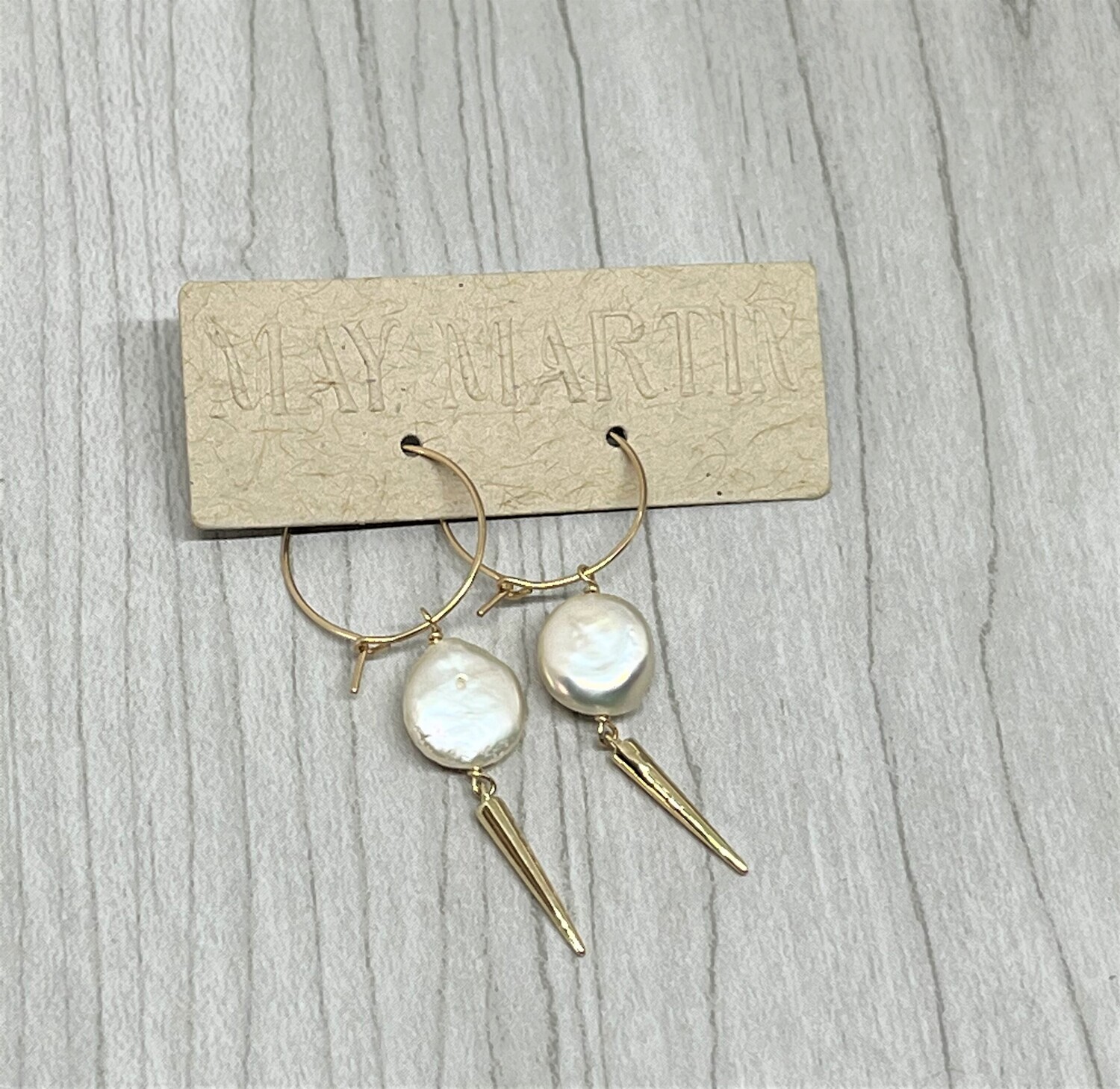 Pearl Spike Hoops