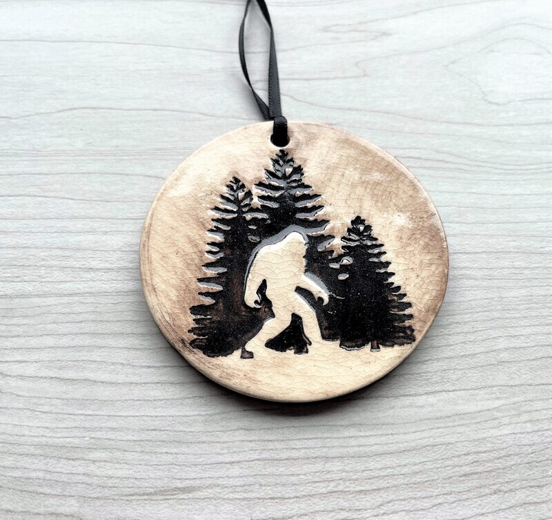 Ceramic Bigfoot Ornament