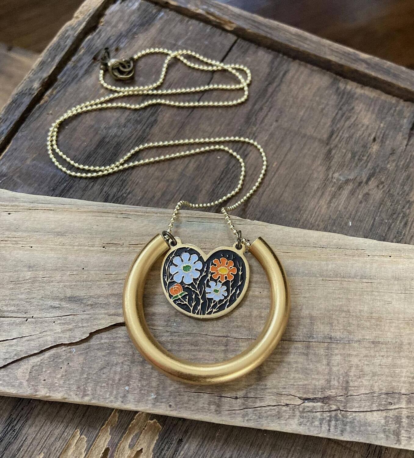 Enamel Heart Pend.