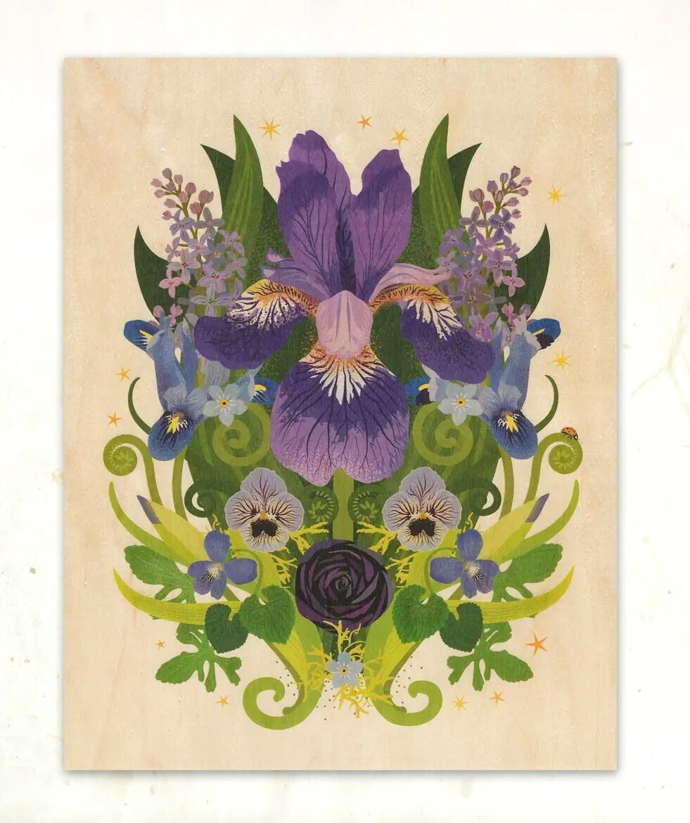 LGF Iris Print on Wood LGF Iris Print on Wood