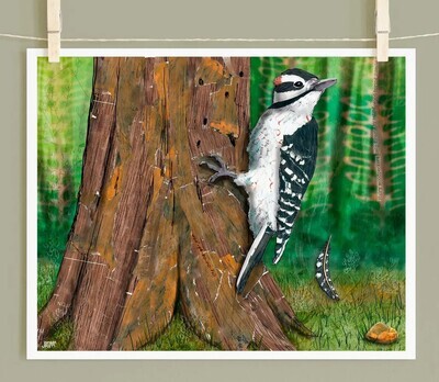 FR Woodpecker Print