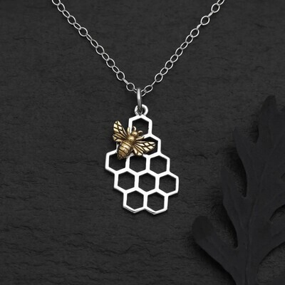Silver Honeycomb Necklace