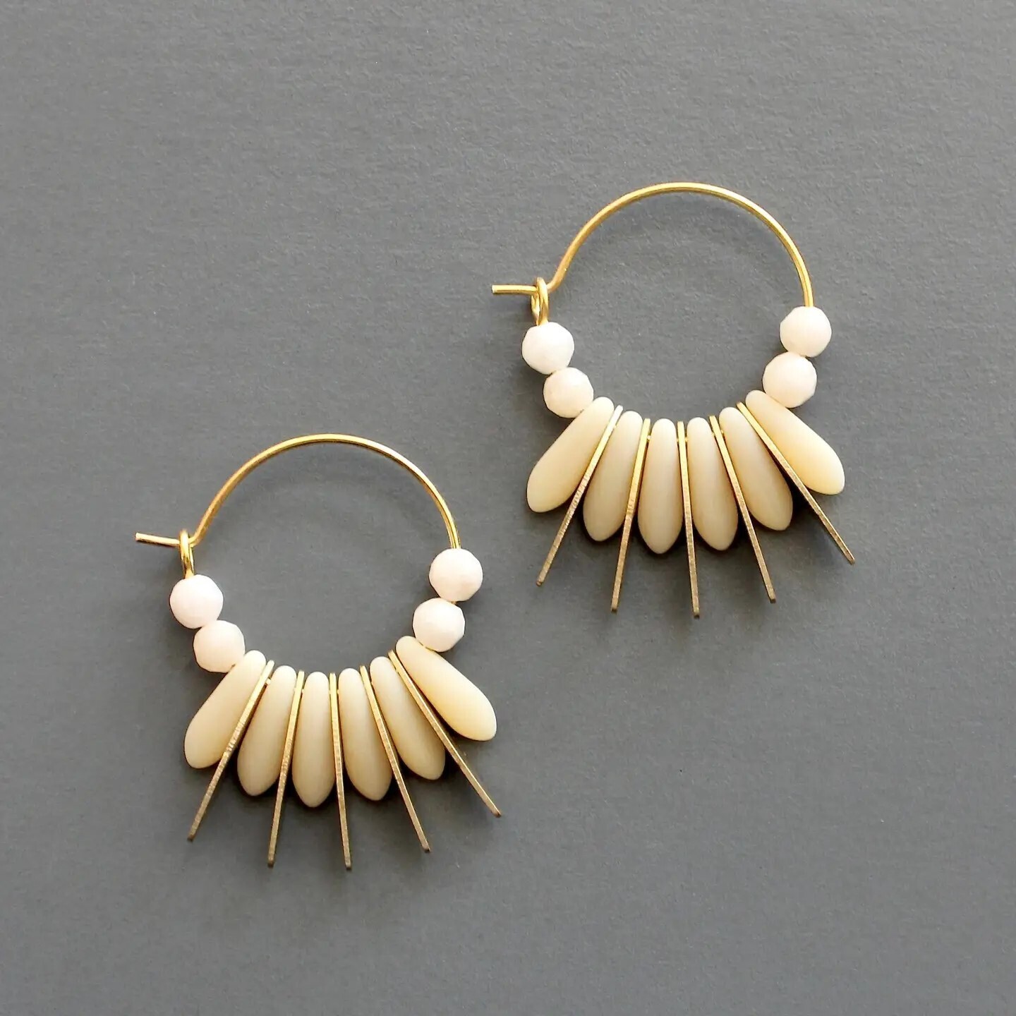 Mini Cream Hoop