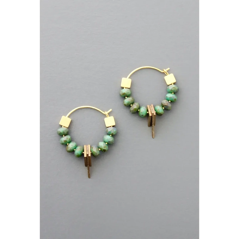 Sm Green Glass Hoop