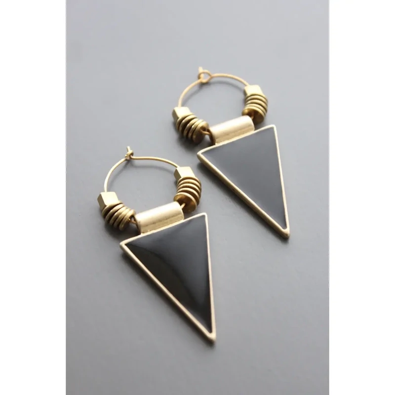 Black Enamel Triangle