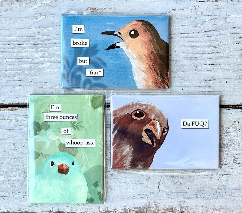 Snarky Bird Magnets