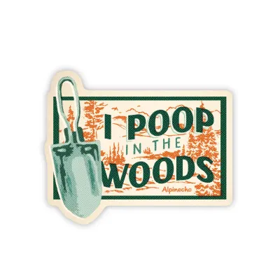 poop woods sticker