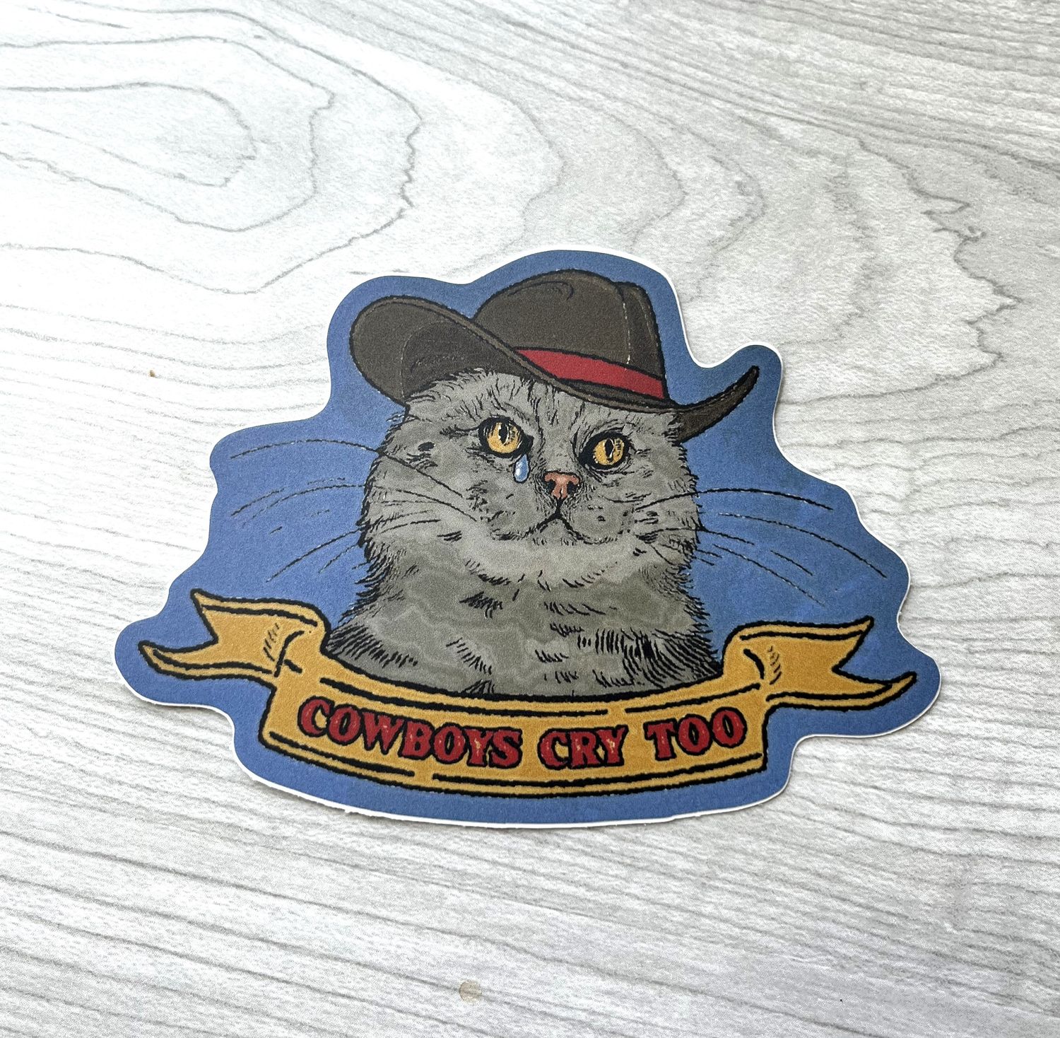 cat cowboy stick.