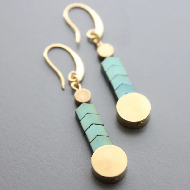 Green Hematite/Brass