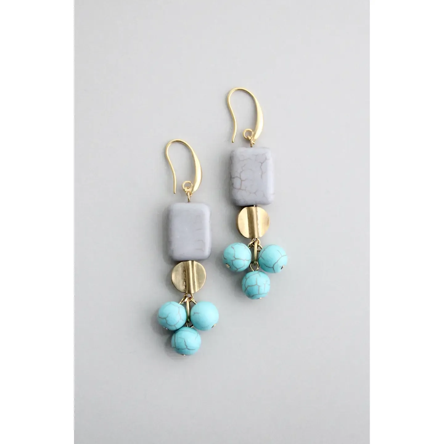 Gray/Turq. Earrings