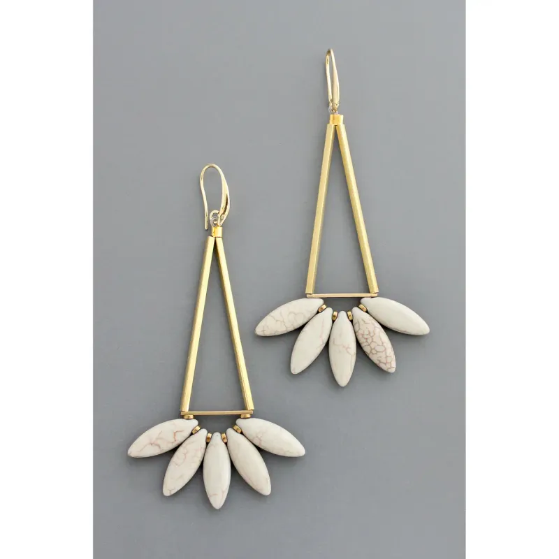 Geom. Gr. Lotus Earrings