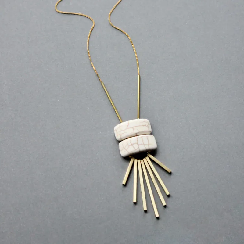 White Geom. Pendant